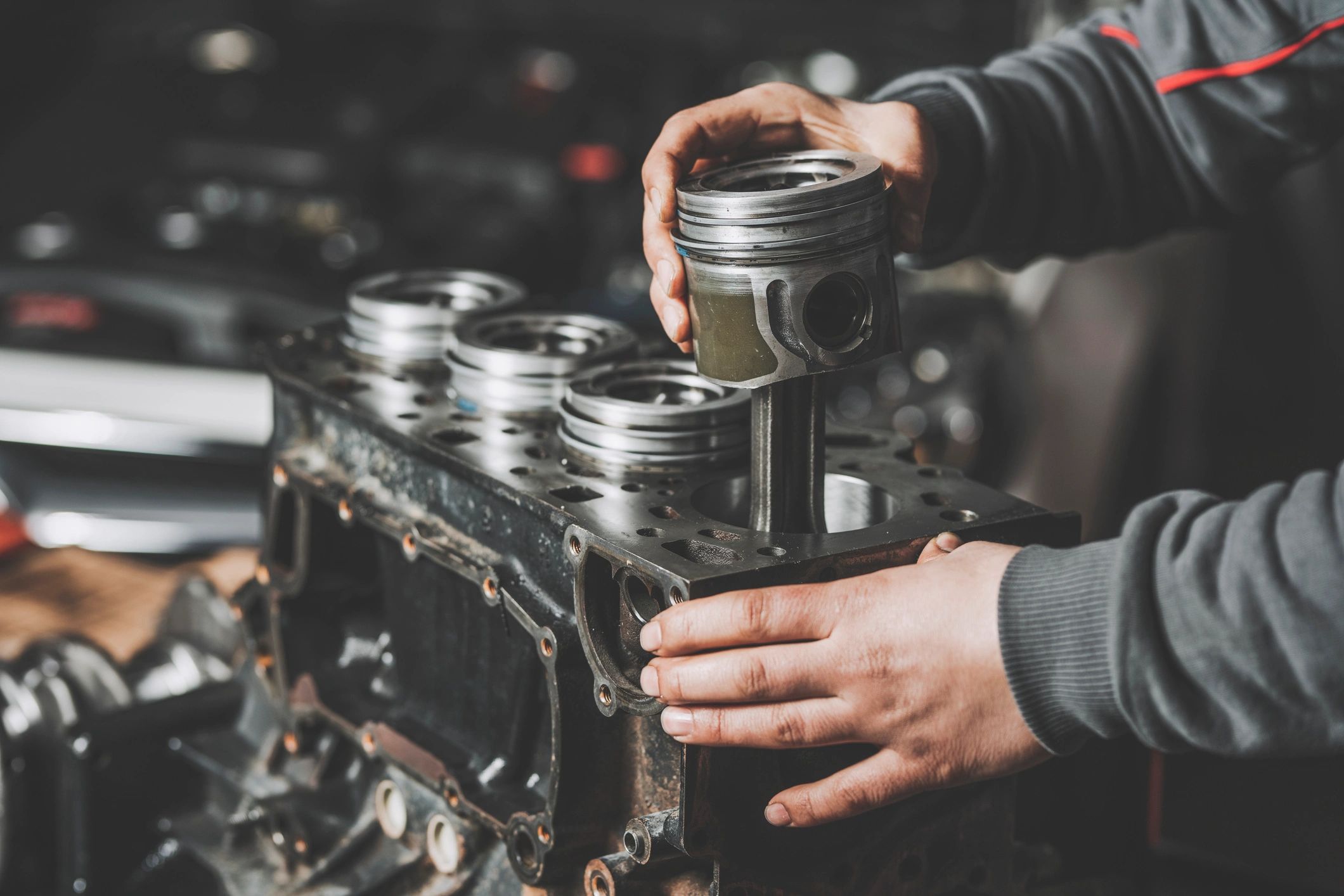 Engine components and parts used for OEM replacement